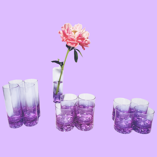 1970's Lilac Glass Set