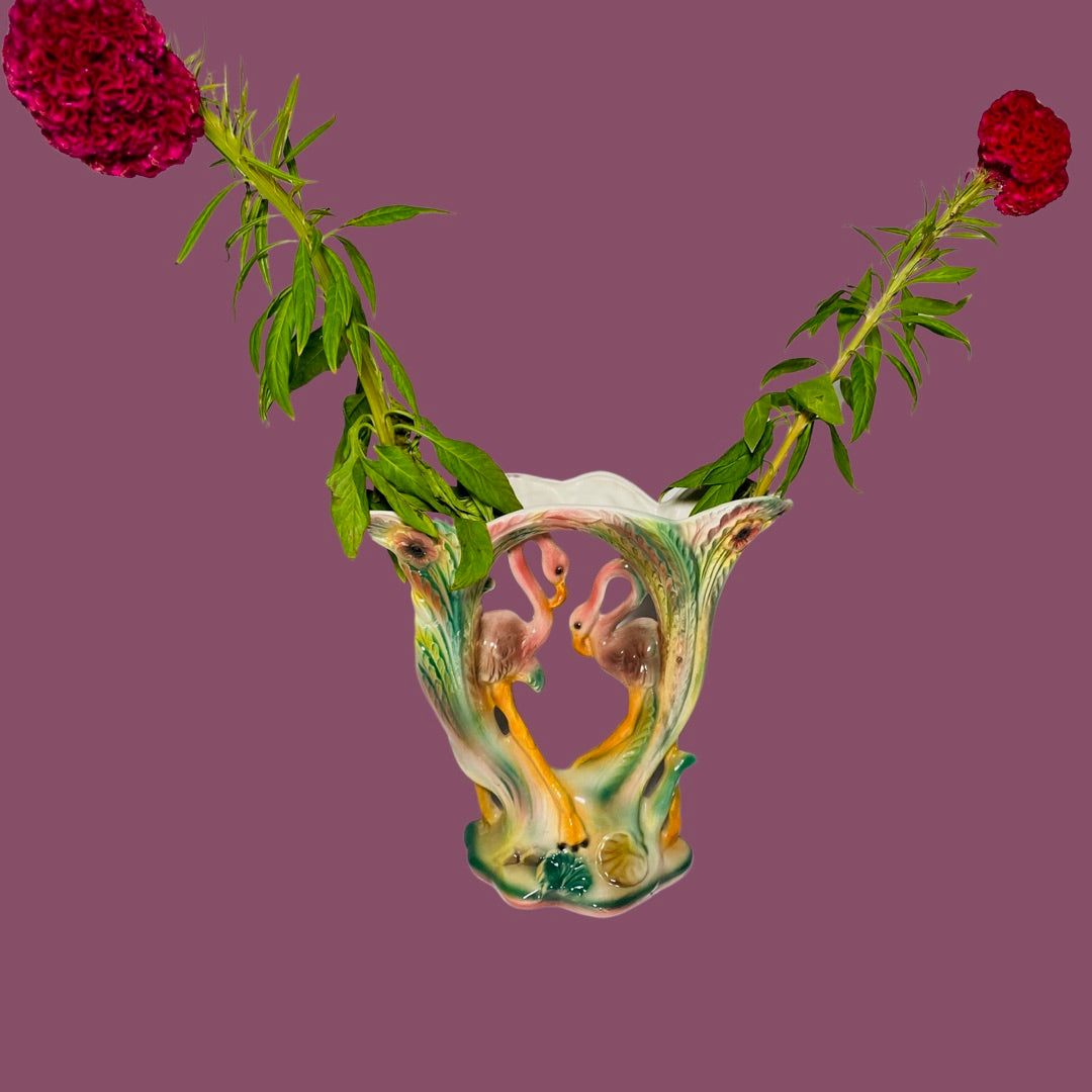 Pink Flamingo Vase