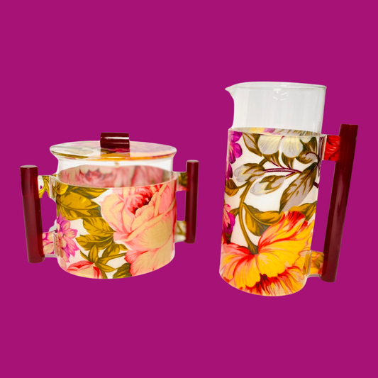 Guzzini Flower Ice Bucket and Pitcher