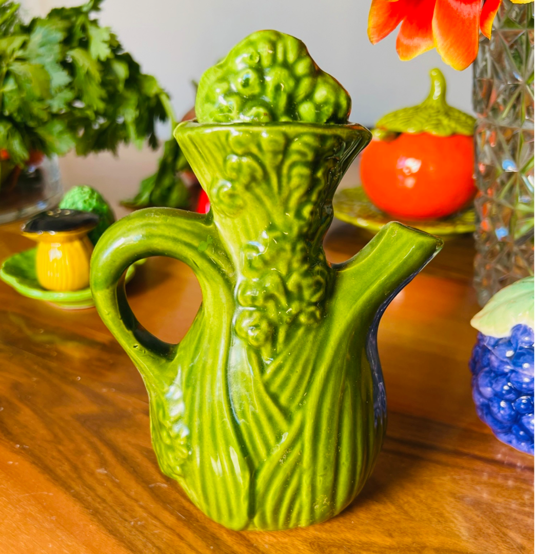 Verdure Verdi Fennel Oil Carafe, Salt and Pepper Shakers