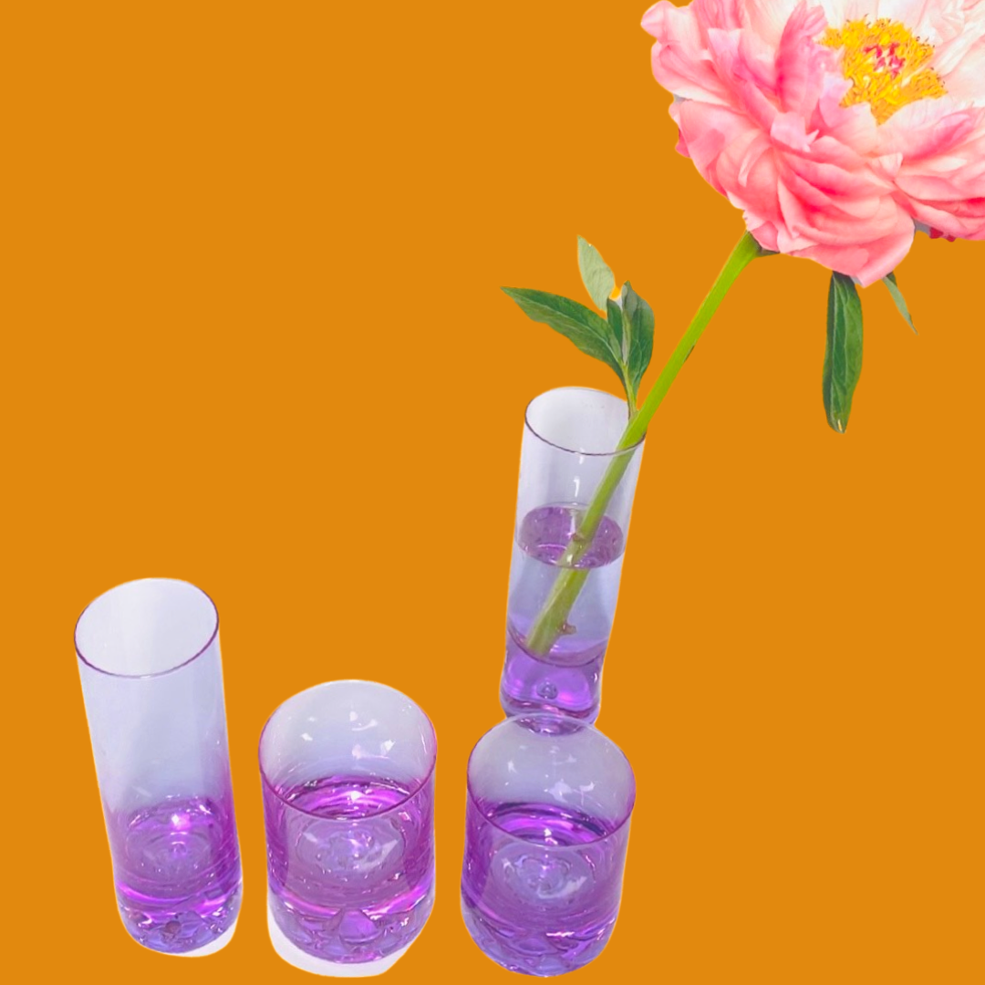 1970's Lilac Glass Set