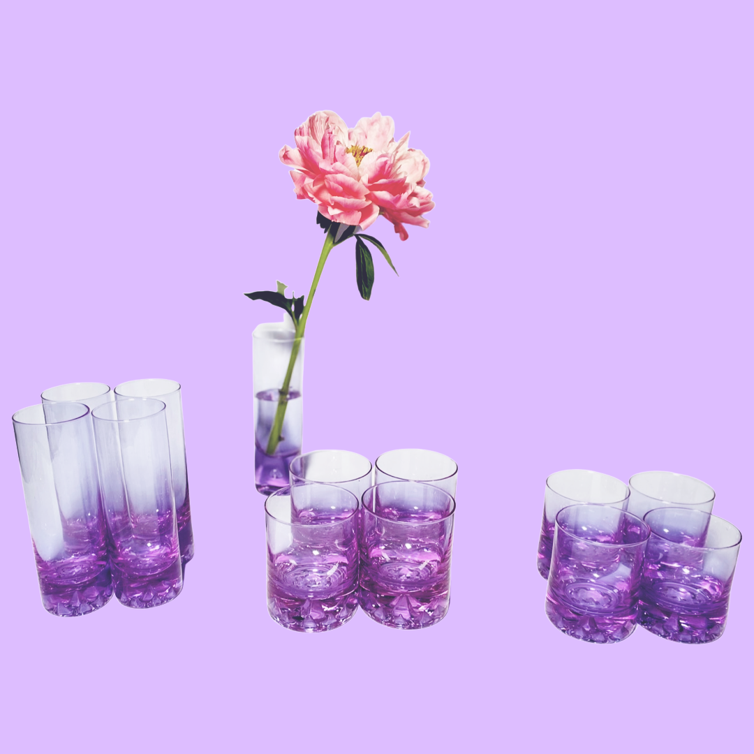 1970's Lilac Glass Set