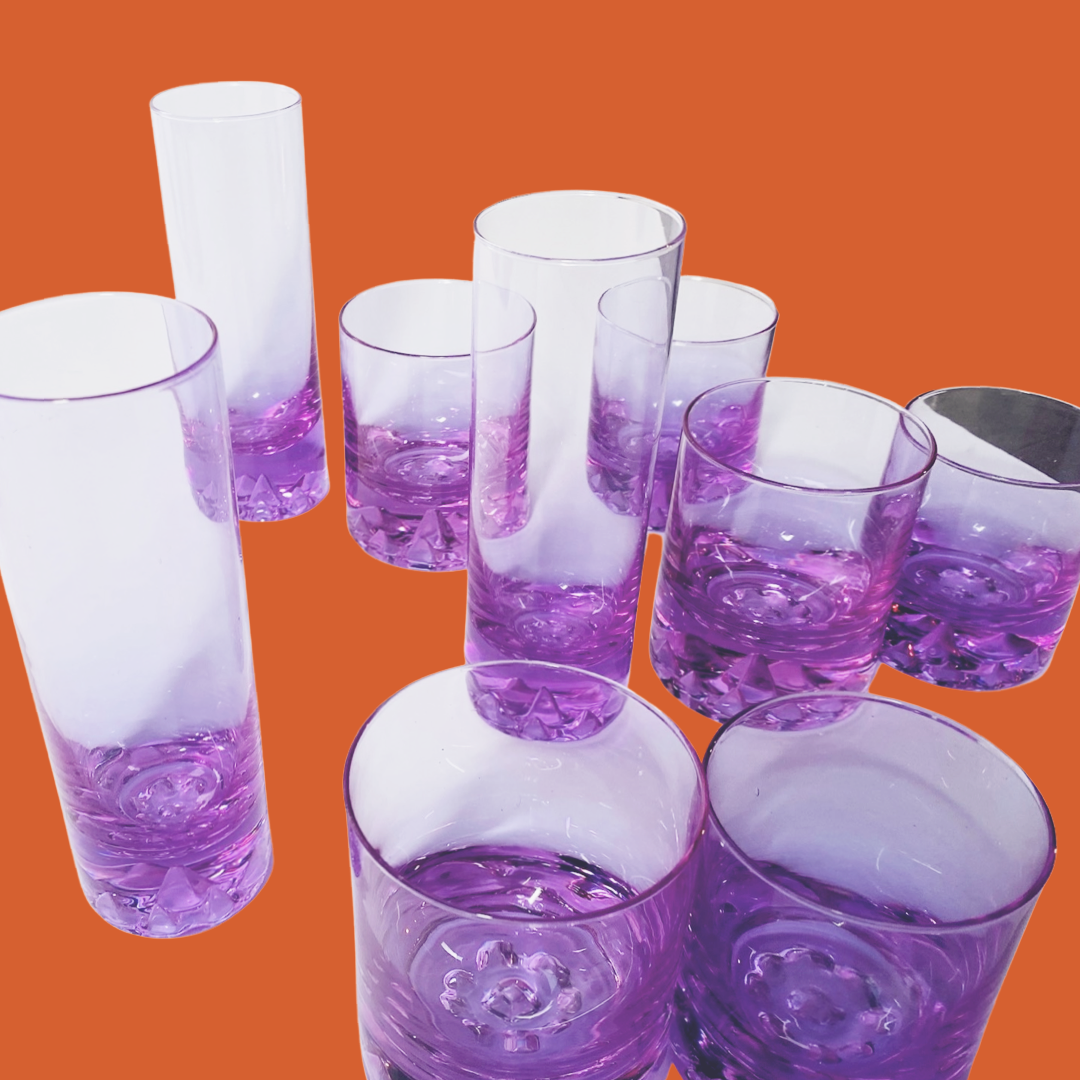 1970's Lilac Glass Set