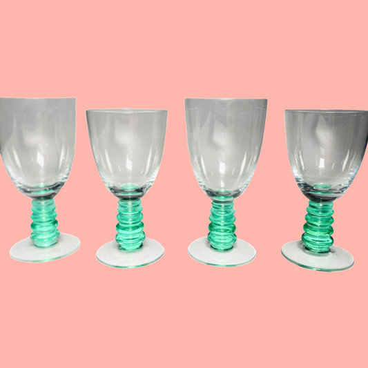 Memphis Green Glasses Set